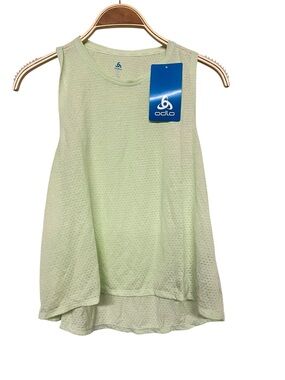 New Women's Odlo Light Green Sleeveless Performance Running Tank‎